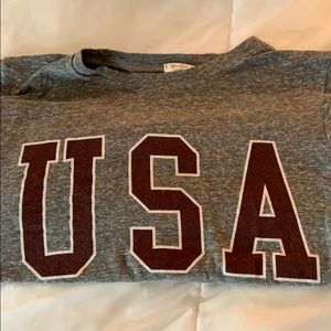 grey usa crop top